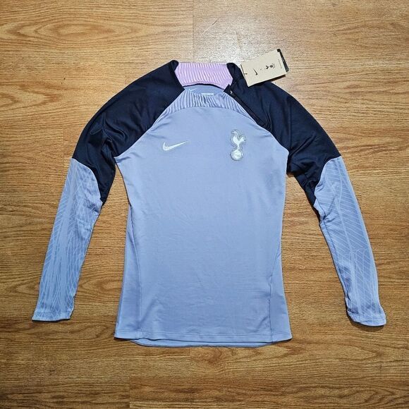Nike Tottenham Hotspur Dri-Fit Soccer Jacket Crew Neck Zipper Women's XS Blue LE - Picture 12 of 12